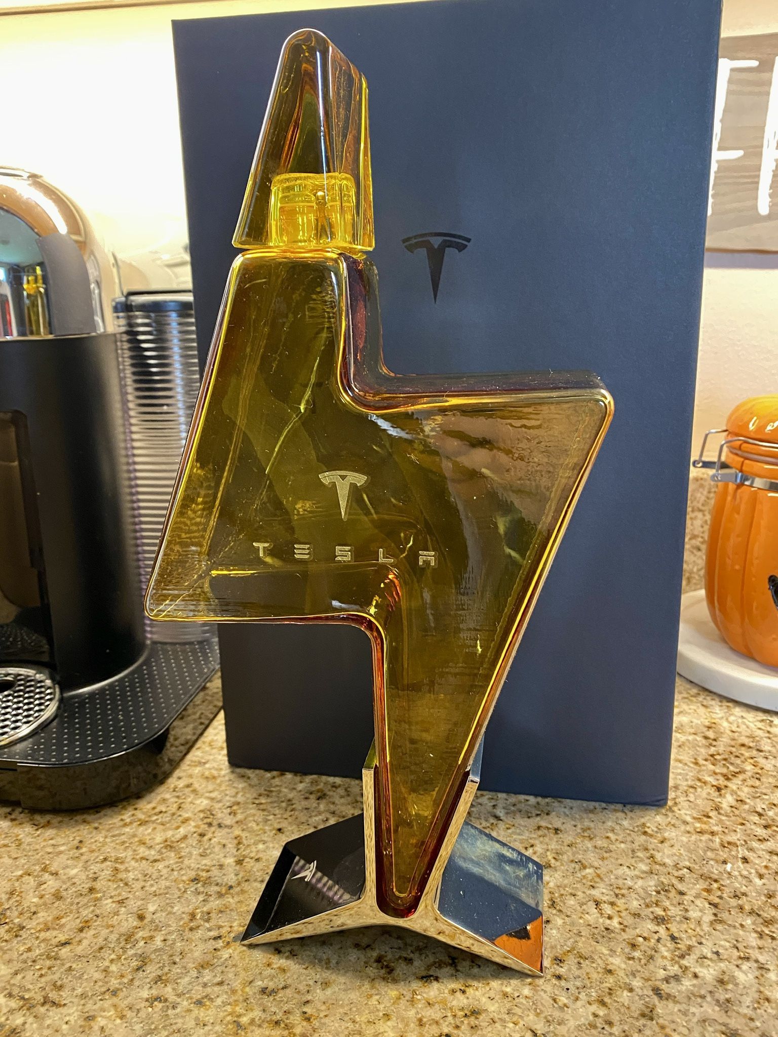 Empty Tesla Bottle Decanter Brand New Never Used