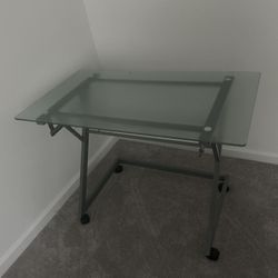 Silver Computer Desk