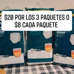 3 Paquetes de Pañales Para Adulto Size 2XL 