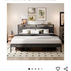 Brand new Cal king bed frame no mattress