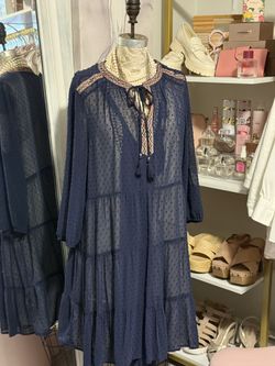 Navy Blue Tier Dress
