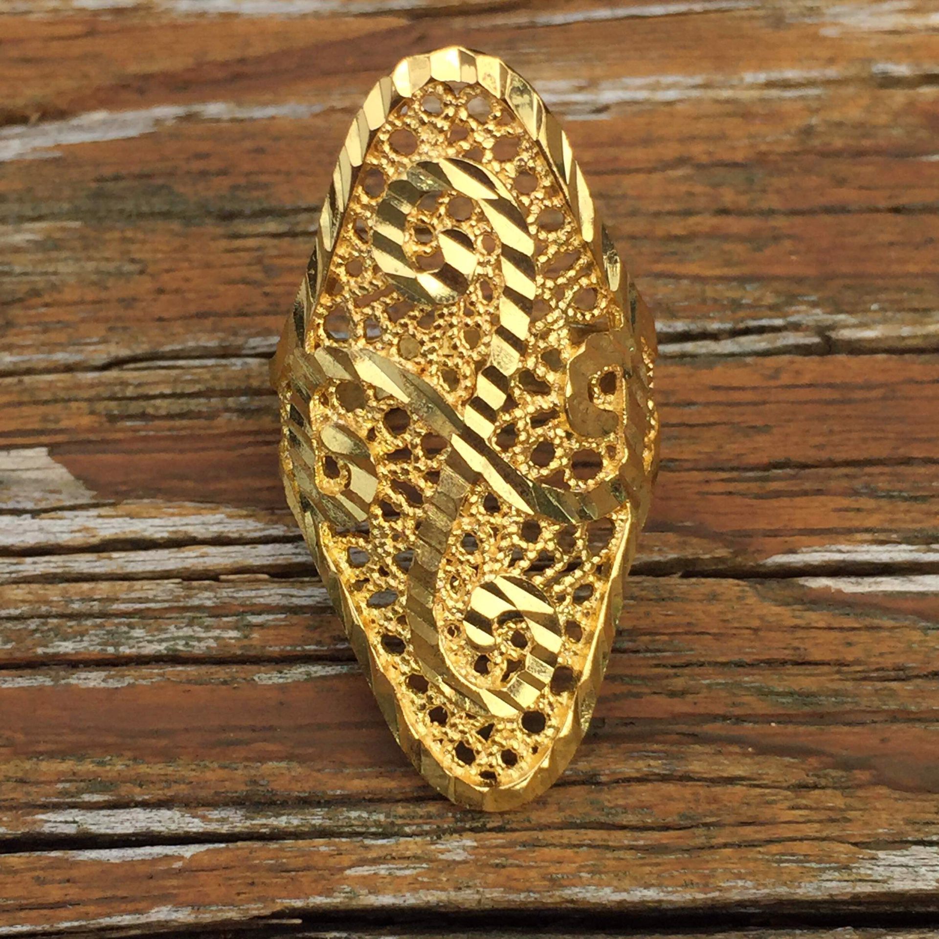 24k gold plated Indian style ring