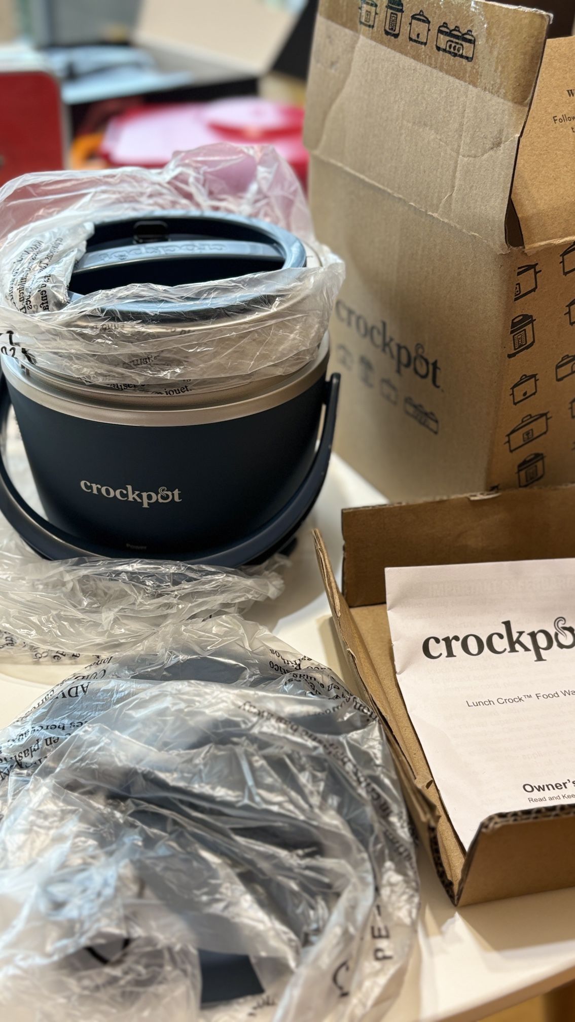 Crickpot electric lunch box 20oz portable food warmer