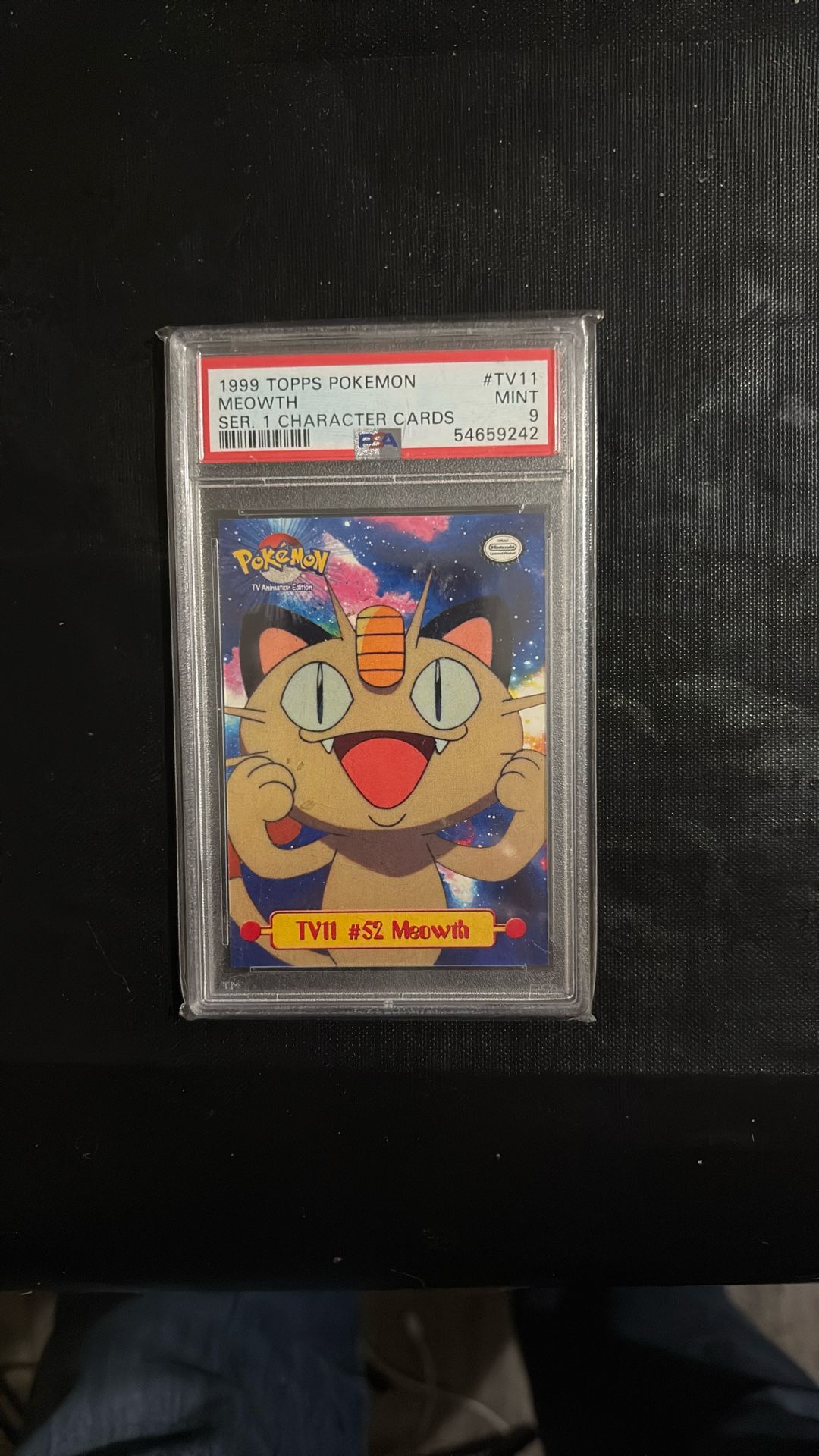 Rare 1999 Meoth Topps Pokemon Series 1 Psa Grade 9