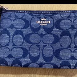 Coach Denim Wristlet