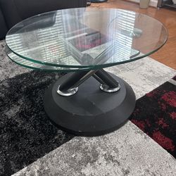 Glass coffee table and one end table