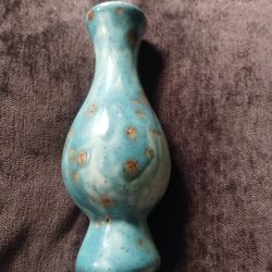 Vintage Turquoise Ceramic Bud Vase