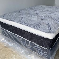 Queen Euro Bamboo Orthopedic Pillow Top!!
