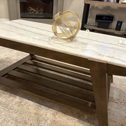 Marble top coffee table  