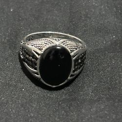 Sterling Silver Onyx Ring