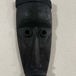 Wooden African Tribal Mask Made In Liberia 