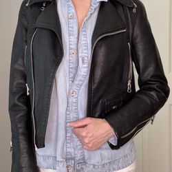 Black Faux Leather Jacket 