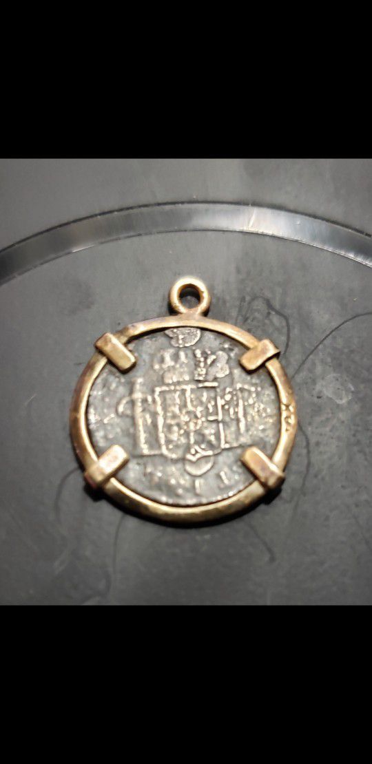 14k Carolus Iii Dei Gratia Coin From 1700's