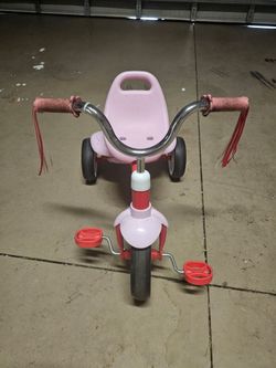 Kids Pink Tricycle with Streamers