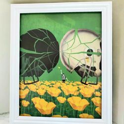 8x10 Framed Original Football Print 