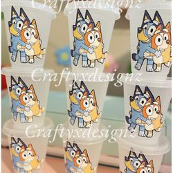 Bluey Cups / Bluey Party Favors / Party Decor 