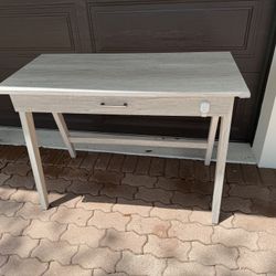 White  & Gray Wood - Desk for Home Office 