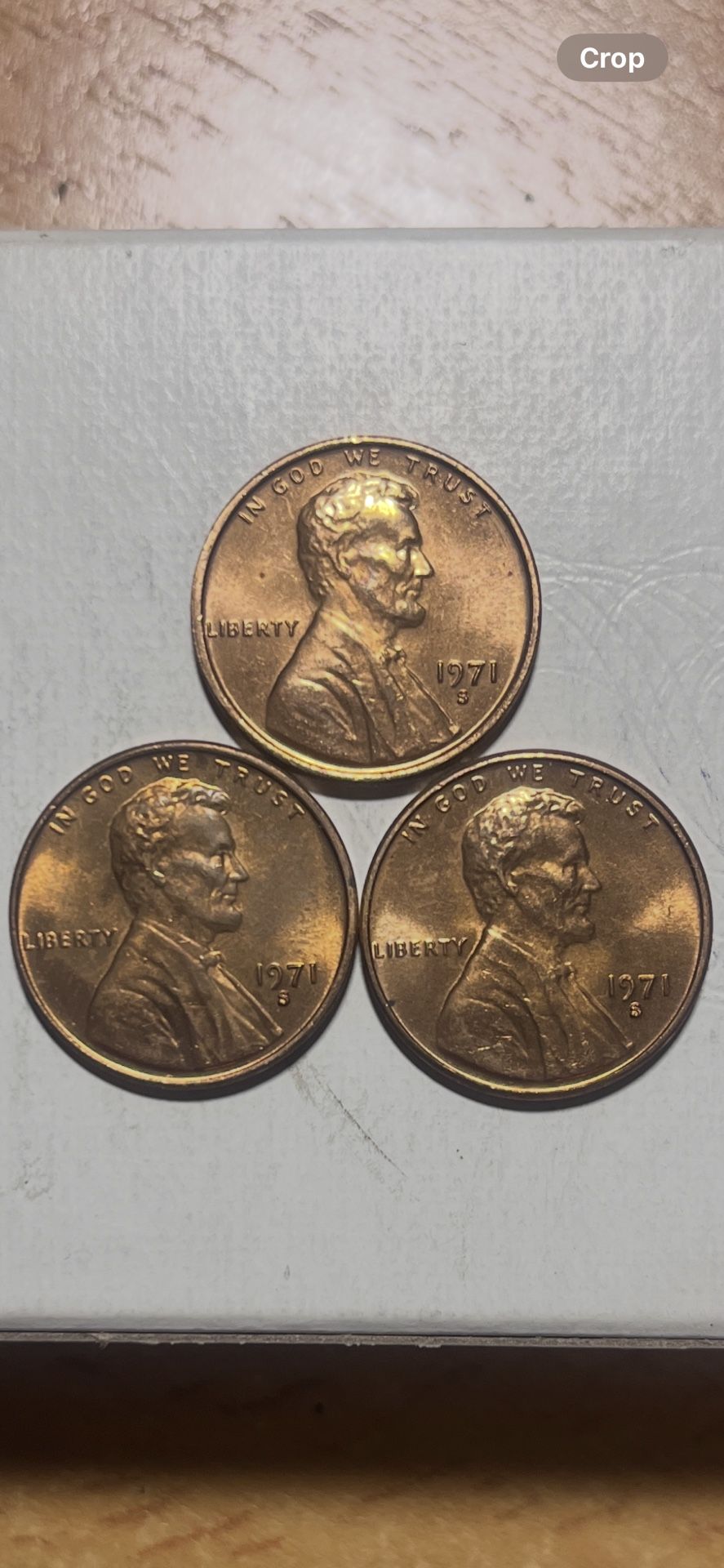 3 1971S Lincoln Memorial Pennies