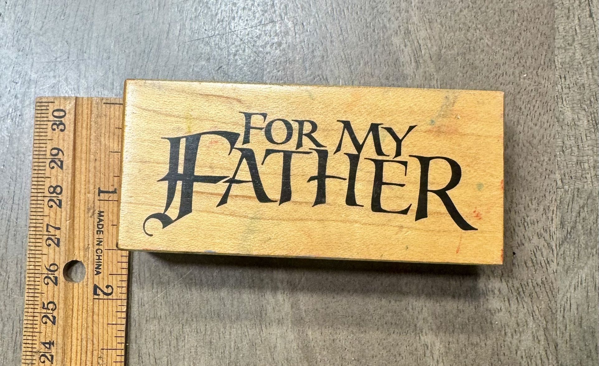 For My Father rubber stamp