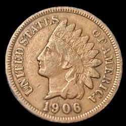 USA INDIAN HEAD PENNY 1906 ,a Great Coin For Your Collection!!!