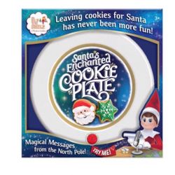 THE ELF ON A SHELF TALKING SANTA’S ENCHANTED COOKIE PLATE