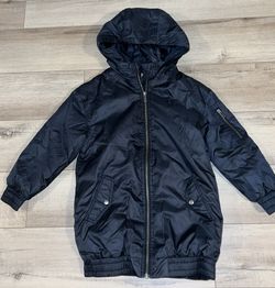 Hummel Kid's Girl's Winter Waterproof Jacket Long Bomber Style with Light Puffer feel sz 8
