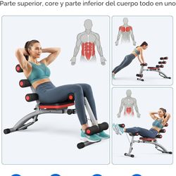 MERACH Abdominal Machine, Multifunctional Adjustable Abdominal Trainer, Abdominal Training Bench for Home Gym, Abdominal Sit-Up Machine, Exercise Chai