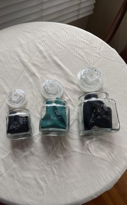 Set Of 3 Princess House Canisters