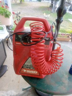 Good husky 1.5 gal air compressor really quiet works great