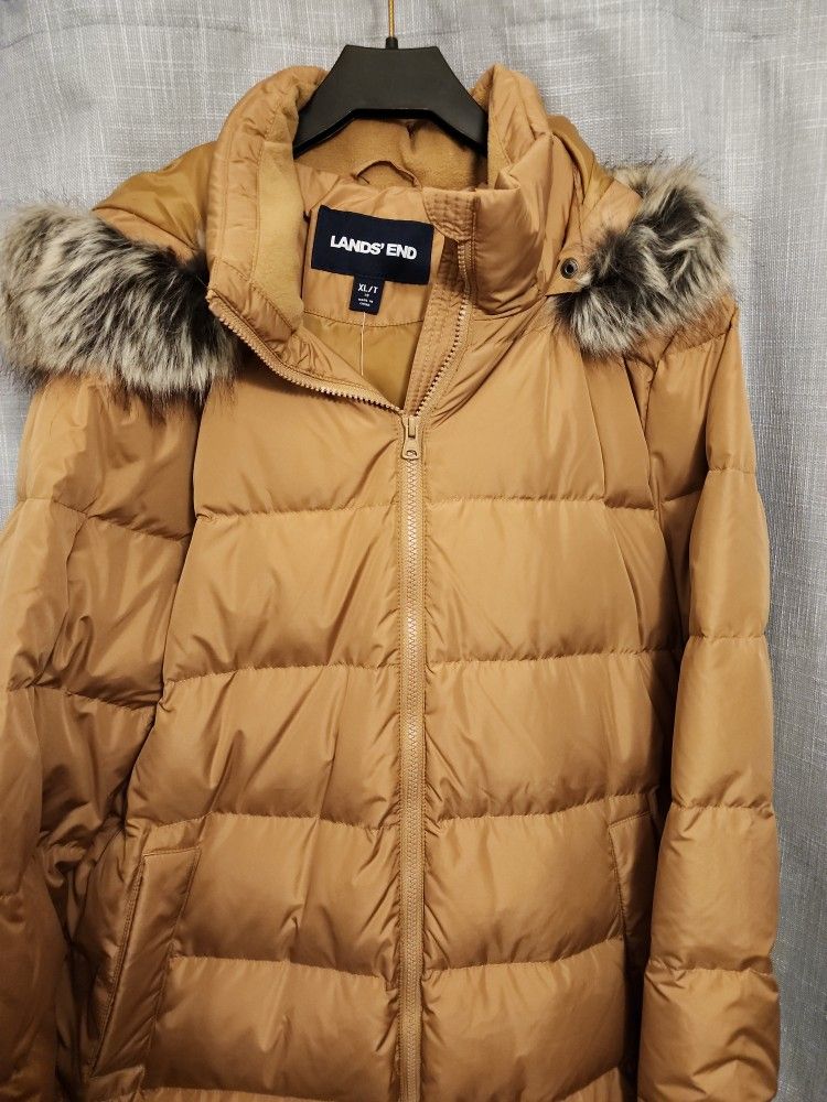 Women's Lands End Full Length Winter Coat XLT