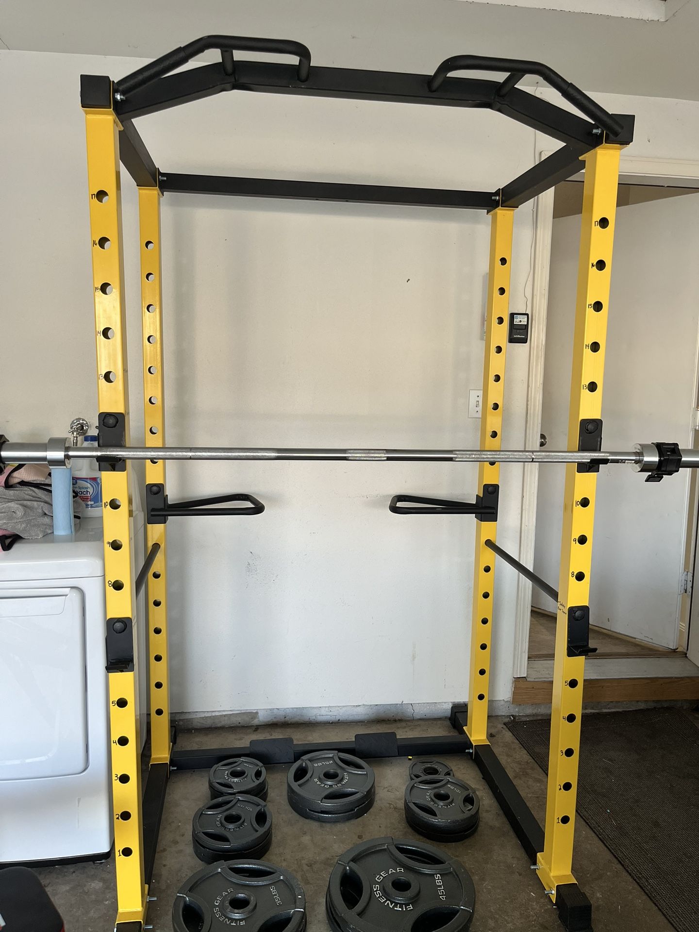 Hulk Fit Squat Rack, Weights, Barbell And Bench