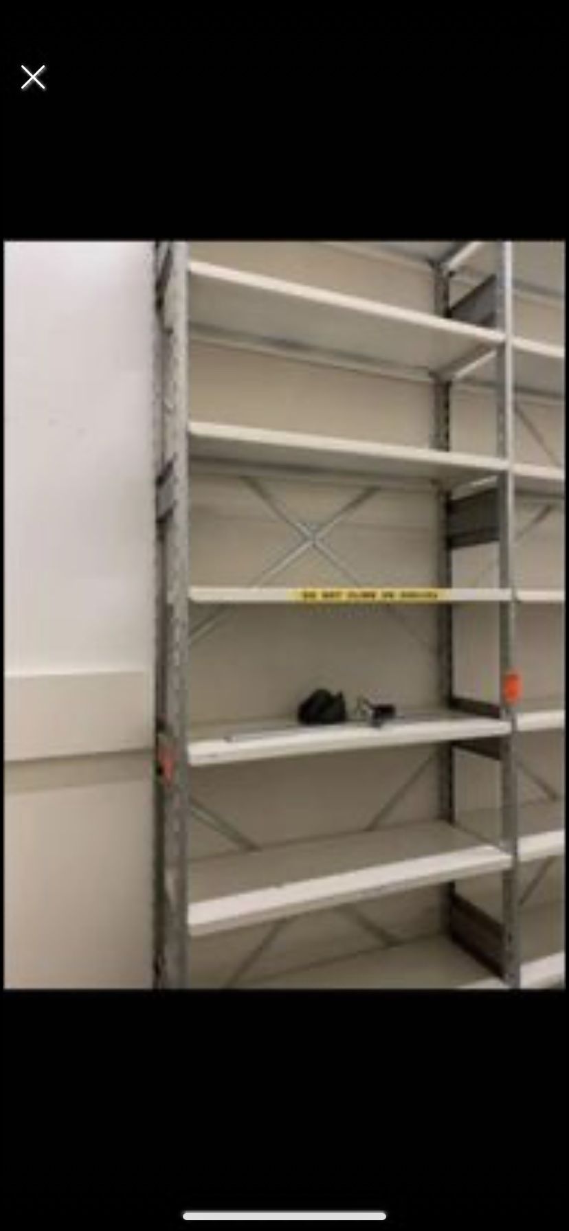 Industrial Adjustable Shelving for business, home or garage JUST REDUCED $90 per section