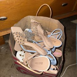 Bag Of Nude Clear Heels 