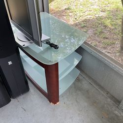 Speakers, Entertainment Center, & Tv