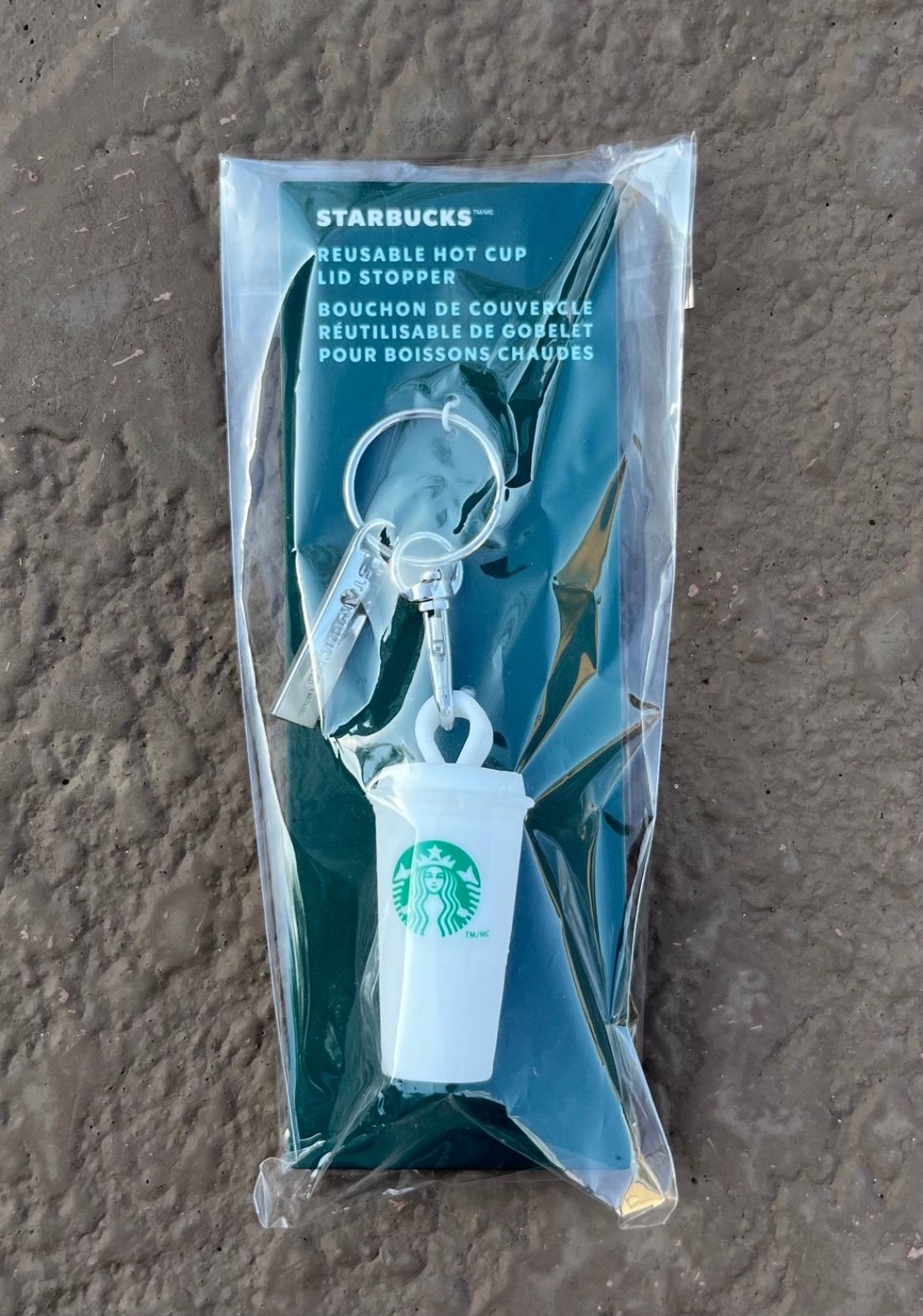 Brand new 2025 Starbucks Reusable Hot Cup Lid Stopper Keychain