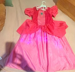 Peach Halloween Costume with lights on the dress
