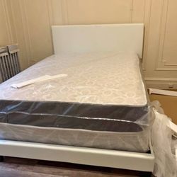 Full Size Bed Set 🛌 Includes Mattress, Box Spring, Frame & Headboard | FREE Delivery