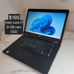 Windows 11 pro Dell latitude laptop. Intel core i7. 8  GB ram. Nvme ssd. DELIVERY AVAILABLE. SE HABLA ESPAÑOL.