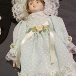Vintage 8" Franklin Mint Porcelain Doll 