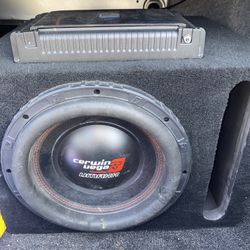 Alpine 5 Channel Amp & Cerwin Vega 10" Subwoofer with box