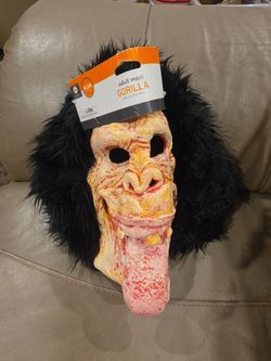 Adult mask of gorilla. Halloween costume. Brand new. Final sale. One size fists most