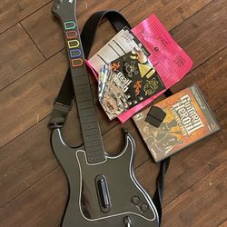 Play Station 2 PS2 -Guitar Hero game And Guitar $100