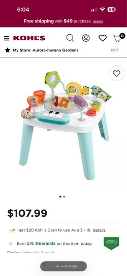 Baby table/activity center