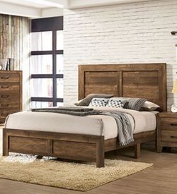 Wooden Queen Bed with Mattress