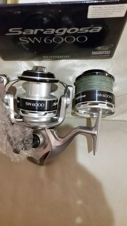 New Shimano saragosa sw 6000 with spare spool only the spare spool has been  used for Sale in Queens, NY - OfferUp