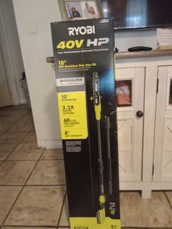 10" RYOBI 40V BRUSHLESS POLE SAW KIT