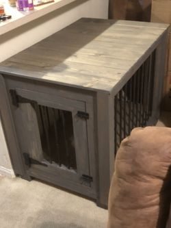Custom built to order indoor dog cage/sofa table/side table