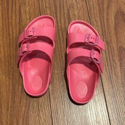 Girls Birkenstock Arizona Waterproof Slide Sandals Size 30 Pink