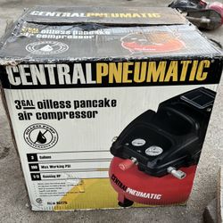 CENTRAL PNEUMATIC AIR COMPRESSOR 100 PSI / 3-GALLON PANCAKE TANK