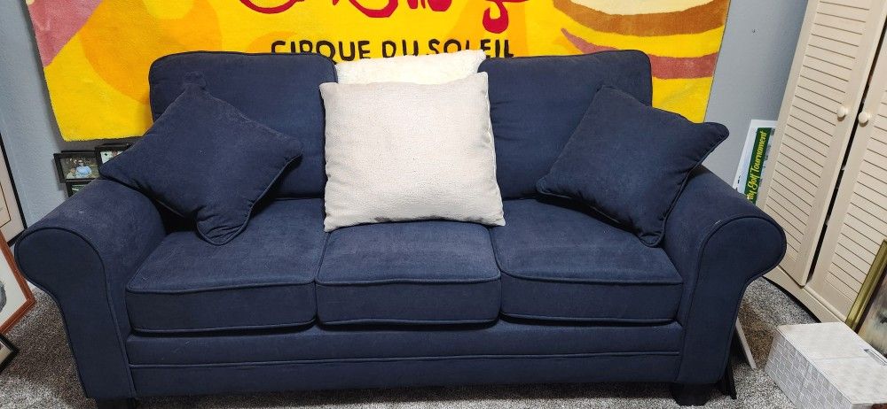 Blue Sofa / Sleeper (Full Size)